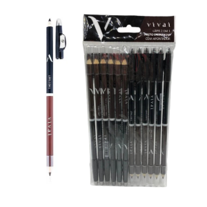 LAPIS DE OLHO PRETO E MARROM VIVAI PCT 12 PÇS