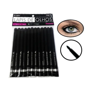 LAPIS RETRATIL PRETO BELLA FEMME PCT 12 PÇS