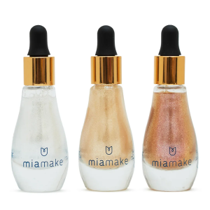 3 UNDS ILUMINADOR CORPORAL AQUA GLOW MIA MAKE