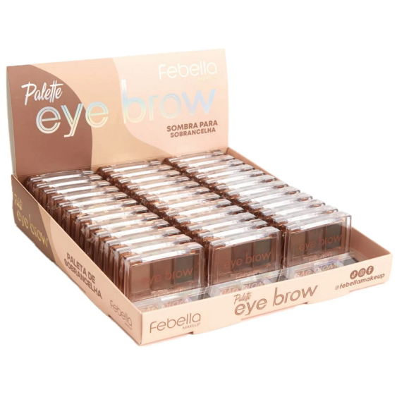 SOMBRA PARA SOBRANCELHA EYE BROW FEBELLA CX 36 PÇS