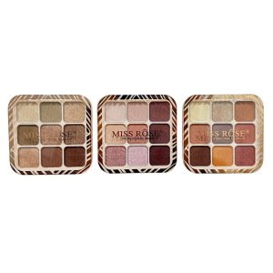 3 UNDS PALETA DE SOMBRAS 9 CORES MISS ROSE