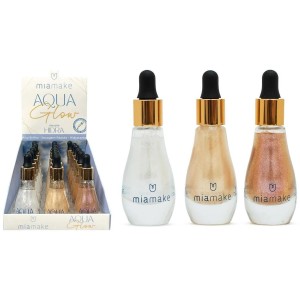 ILUMINADOR CORPORAL AQUA GLOW MIA MAKE CX 18 PÇS