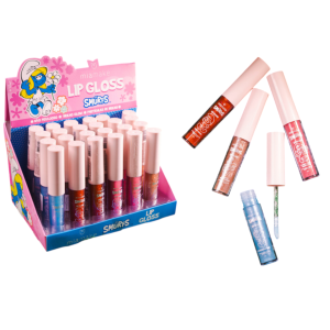 LIP GLOSS OS SMURFS MIA MAKE CX 24 PÇS