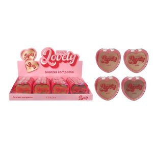 BRONZER COMPACTO LOVELY FENZZA CX 24 PÇS