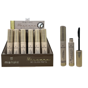 MASCARA DE CILIOS PRETA 2 EM 1 ALONGA E VOLUME MIA MAKE CX 24 PÇS