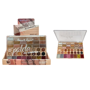 PALETA DE SOMBRAS 42 CORES AMOR ANJO CX 12 PÇS