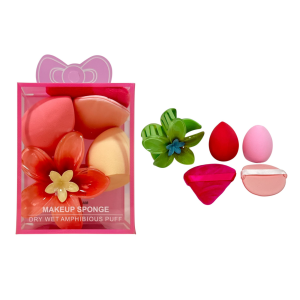 KIT 4 ESPONJAS COM PIRANHA FLOR