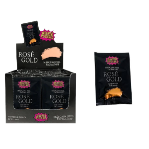 MASCARA FACIAL PEEL OFF ROSE GOLD SUPER PODERES CX 60 PÇS