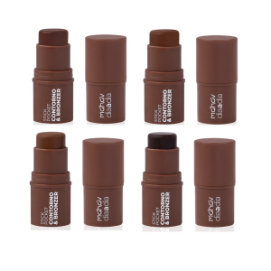 4 UNDS CONTORNO E BRONZER STICK POCKET DIA A DIA MAHAV
