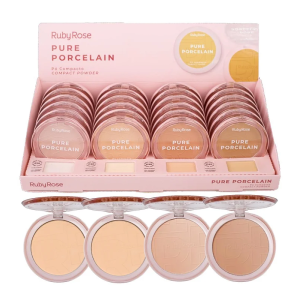 PO COMPACTO PURE PORCELAIN RUBY ROSE CX 24 PÇS
