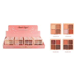 PALETA DE SOMBRAS 4 CORES AMOR ANJO CX 24 PÇS