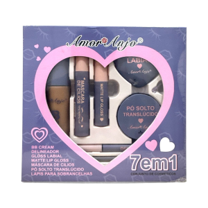 KIT DE MAQUIAGEM AZUL 7 EM 1 AMOR ANJO