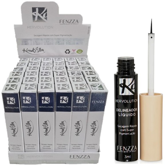 DELINEADOR PRETO HERVOLUTION FENZZA CX 36 PÇS