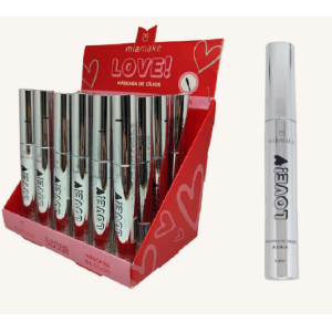 MÁSCARA DE CÍLIOS LOVE! PRATA MIA MAKE CX 24 PÇS