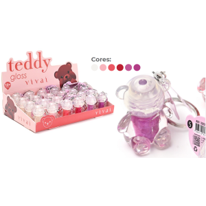 GLOSS TEDDY CHAVEIRO VIVAI CX 24 PÇS