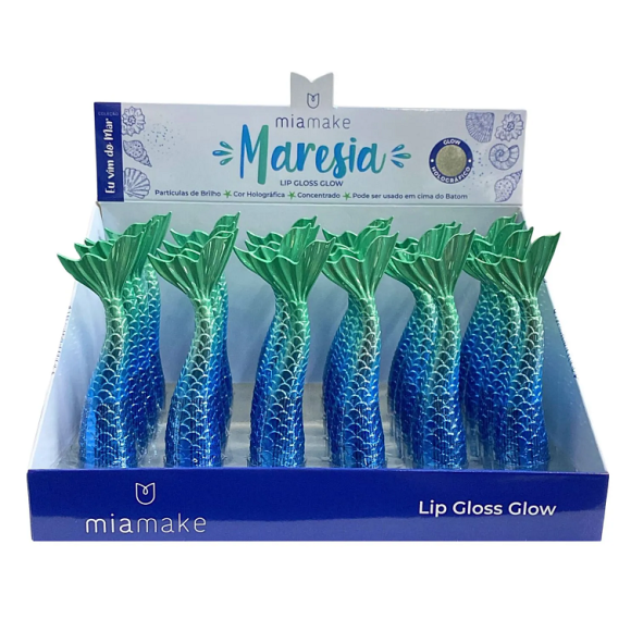 LIP GLOSS GLOW MARESIA MIA MAKE CX 24 PÇS
