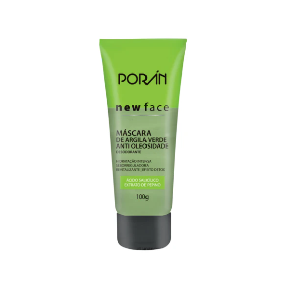 MASCARA DE ARGILA VERDE ANTI OLEOSIDADE PORAN