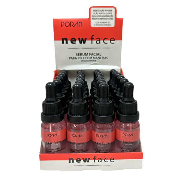 SERUM FACIAL PARA PELE COM MANCHAS NEW FACE PORAN CX 24 PÇS