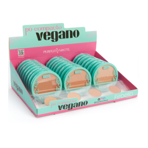 PÓ COMPACTO VEGANO PERFEITO MATTE FEBELLA CX 24 PÇS