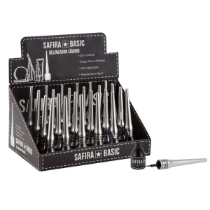 DELINEADOR PRETO BASIC SAFIRA CX 24 PÇS
