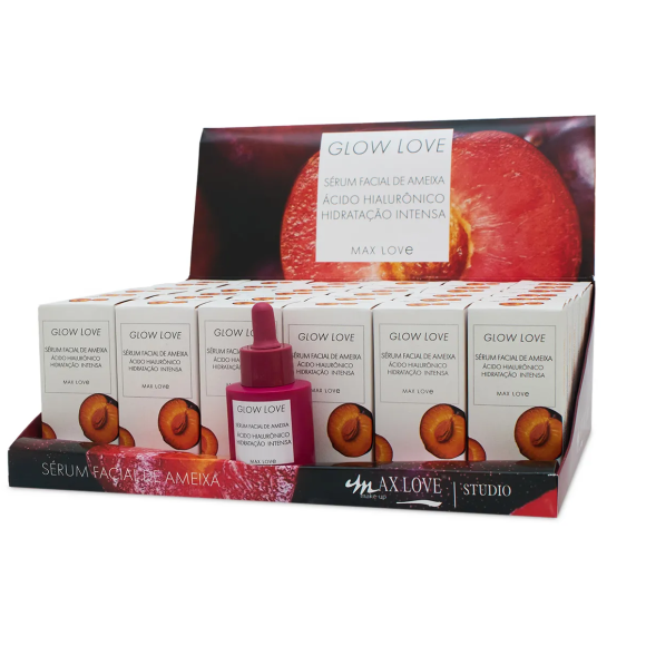 SERUM FACIAL DE AMEIXA GLOW MAX LOVE CX 36 PÇS