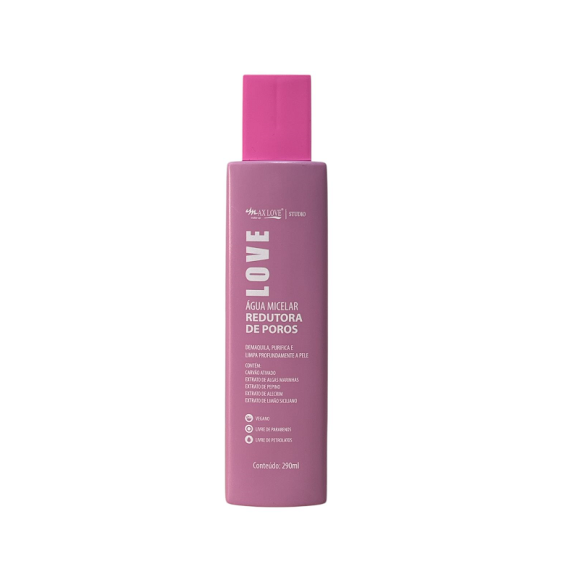 AGUA MICELAR REDUTORA DE POROS MAX LOVE