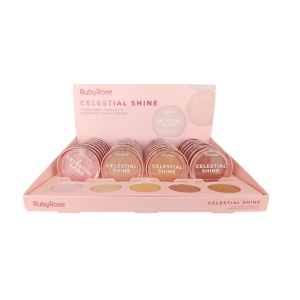 ILUMINADOR COMPACTO CELESTIAL SHINE RUBY ROSE CX 36 PÇS